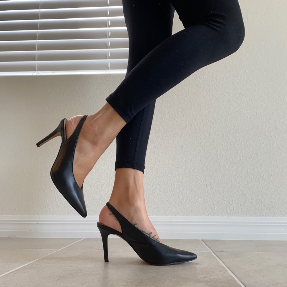 Vince Camuto Black Slingback Stilettos